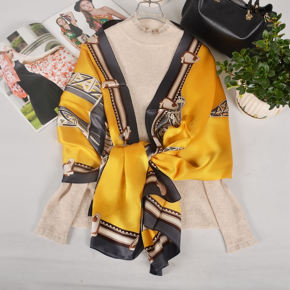 Shawl Wrap Winter - BYSIFA | Nuevo 100% amarillo brillante