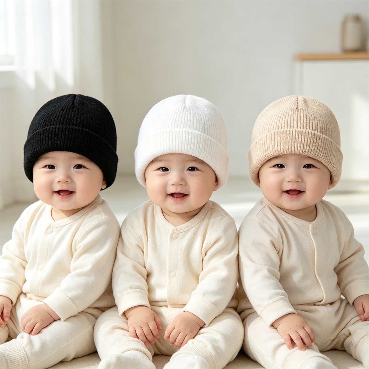 Knit Beanie Hat Warm - Juego de 3 gorros para niños,