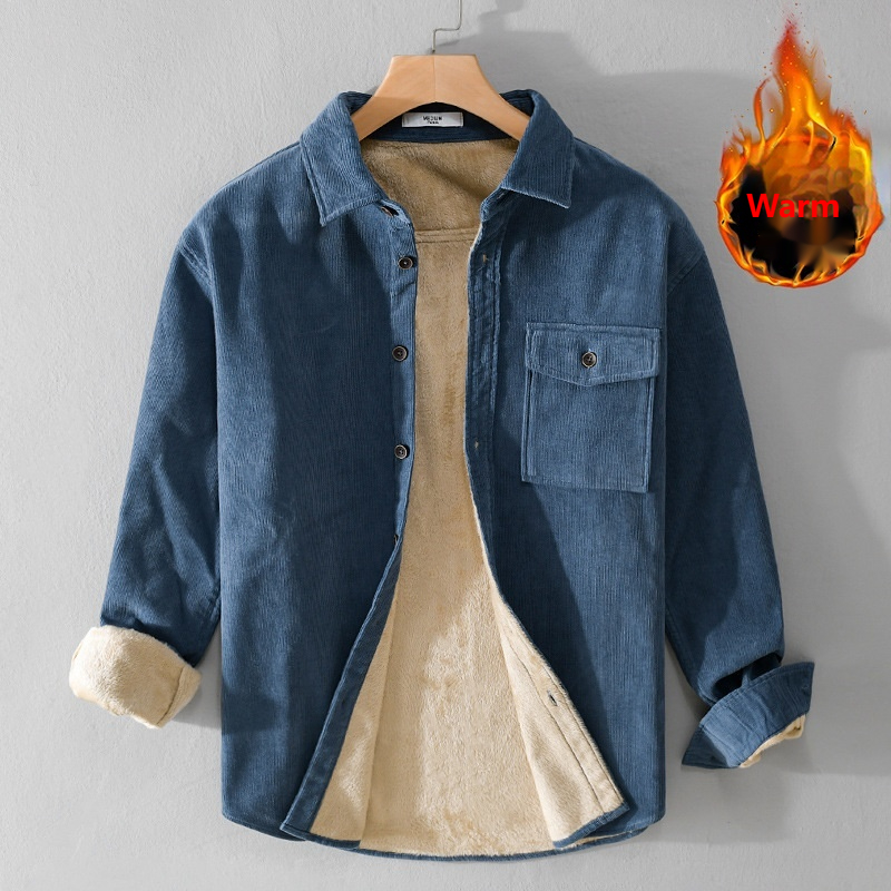 Flannel Shirt Lined - Chaqueta de camisa de pana para