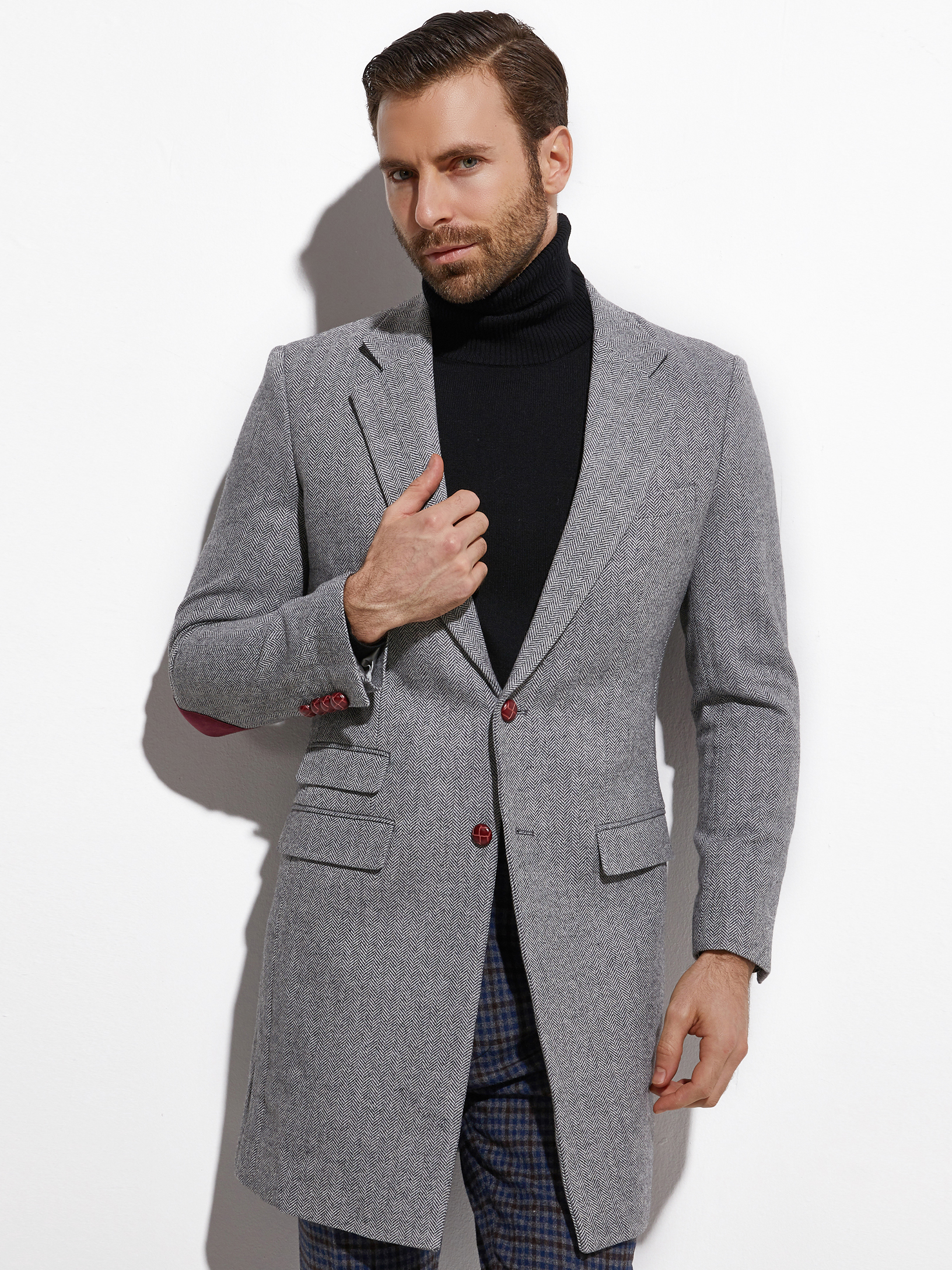 Wool Coat Peacoat - 2026 abrigo a medida de longitud