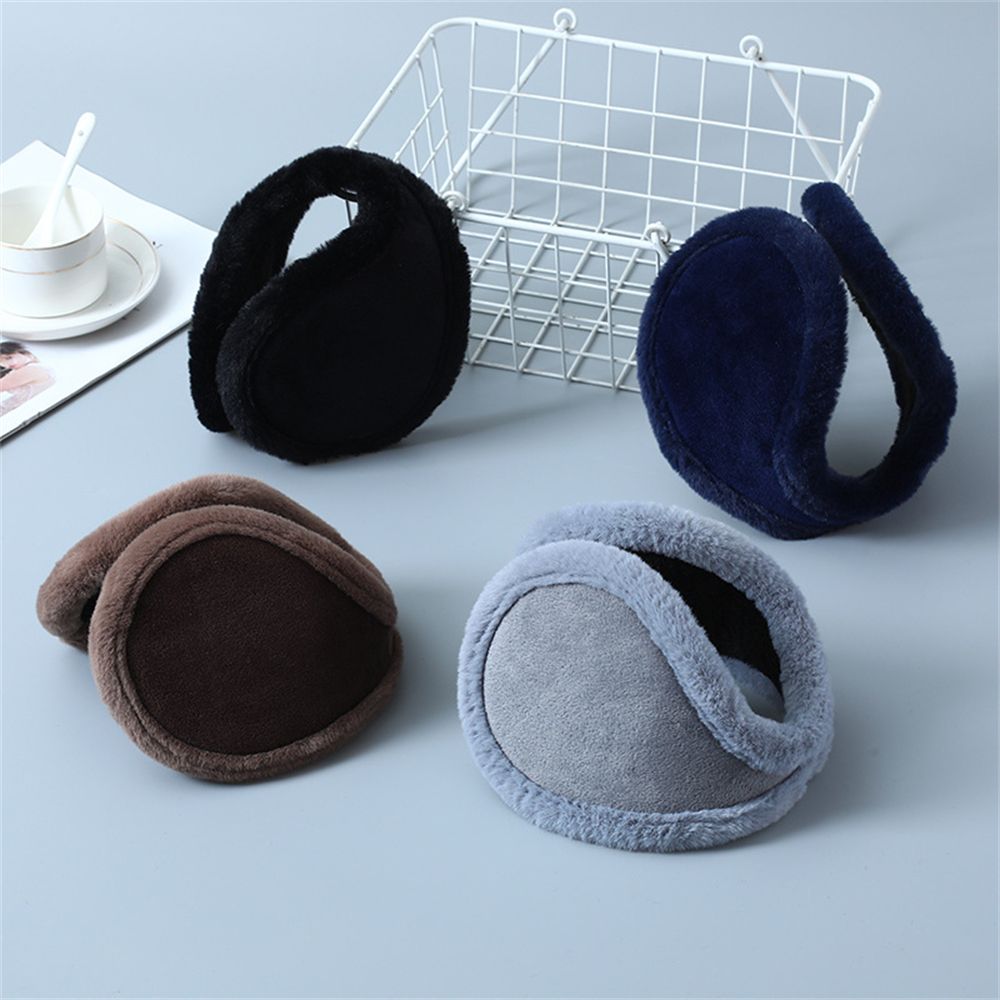 Fleece Ear Warmer Band - Orejeras de felpa gruesa para hombre,