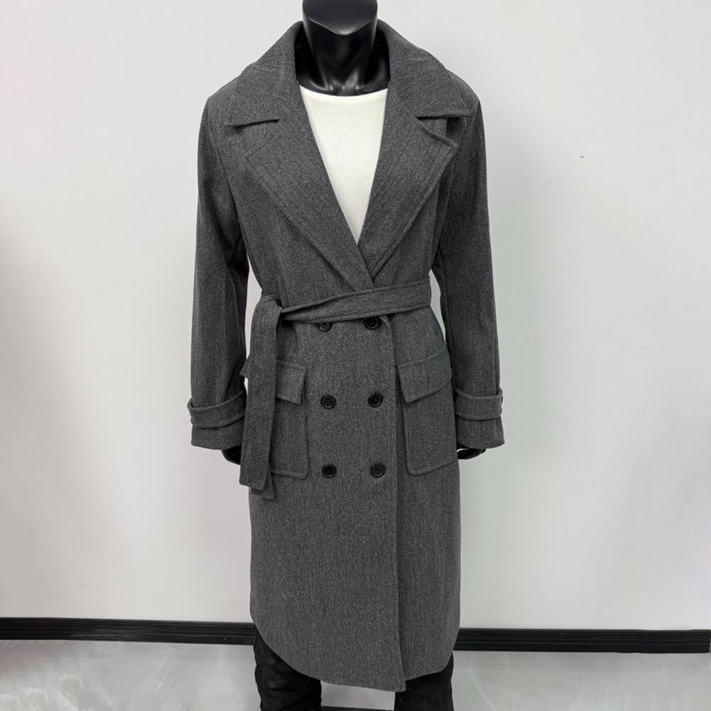Wool Coat Peacoat - Abrigo de manga larga para mujer,