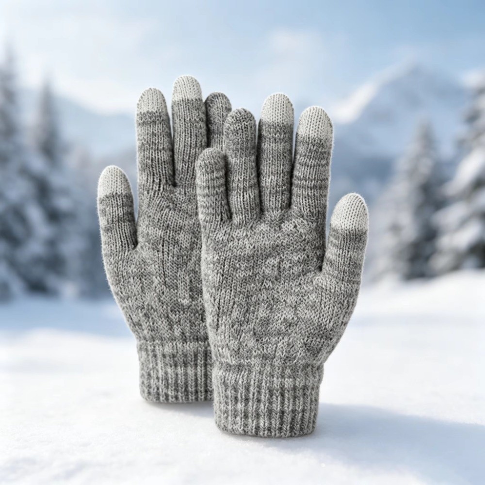 Touch Screen Gloves - Conjunto de 2 Piezas de Gorro