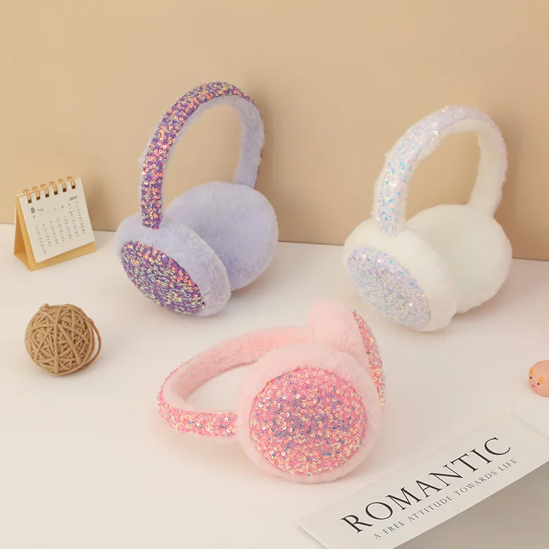 Earmuffs Foldable - Orejeras de mujer coreanas con purpurina