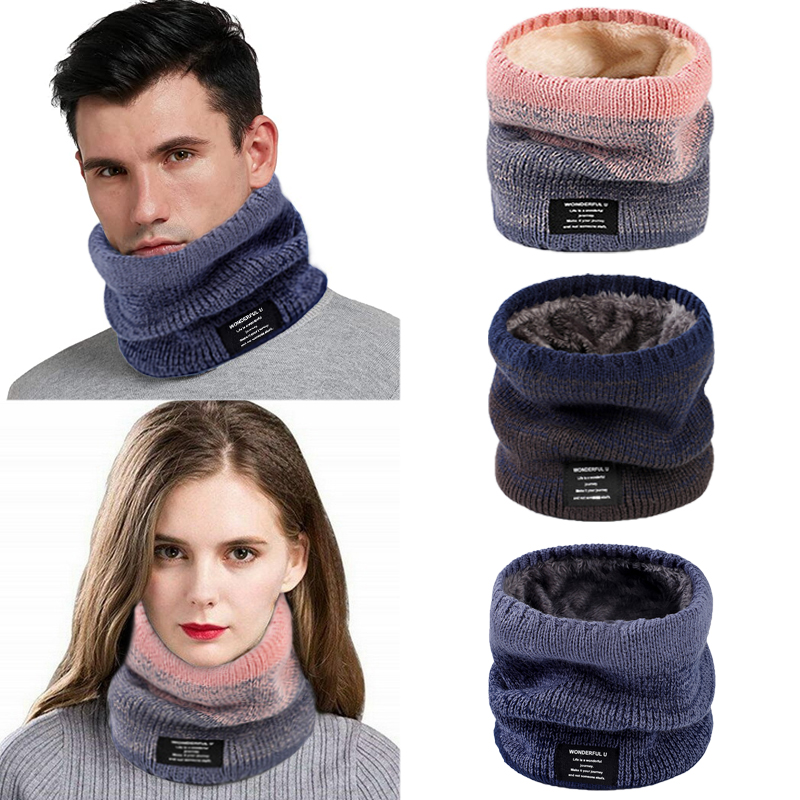 Wool Scarf Men - Bufanda de punto con gradiente para