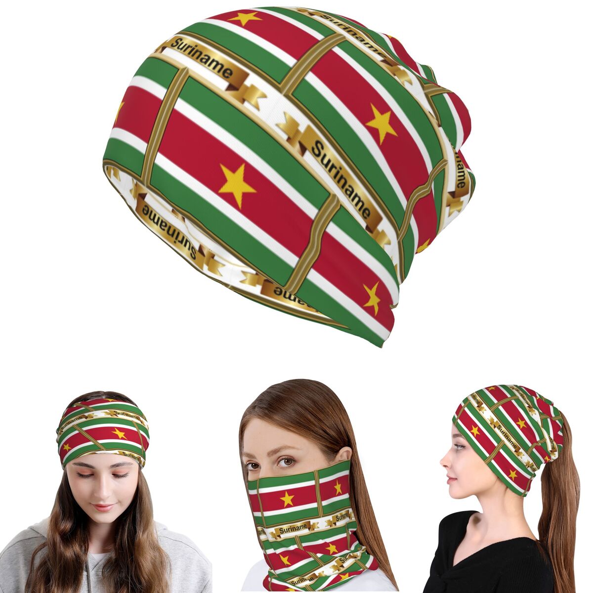 Knit Beanie Hat Warm - Productos con la bandera de Surinam