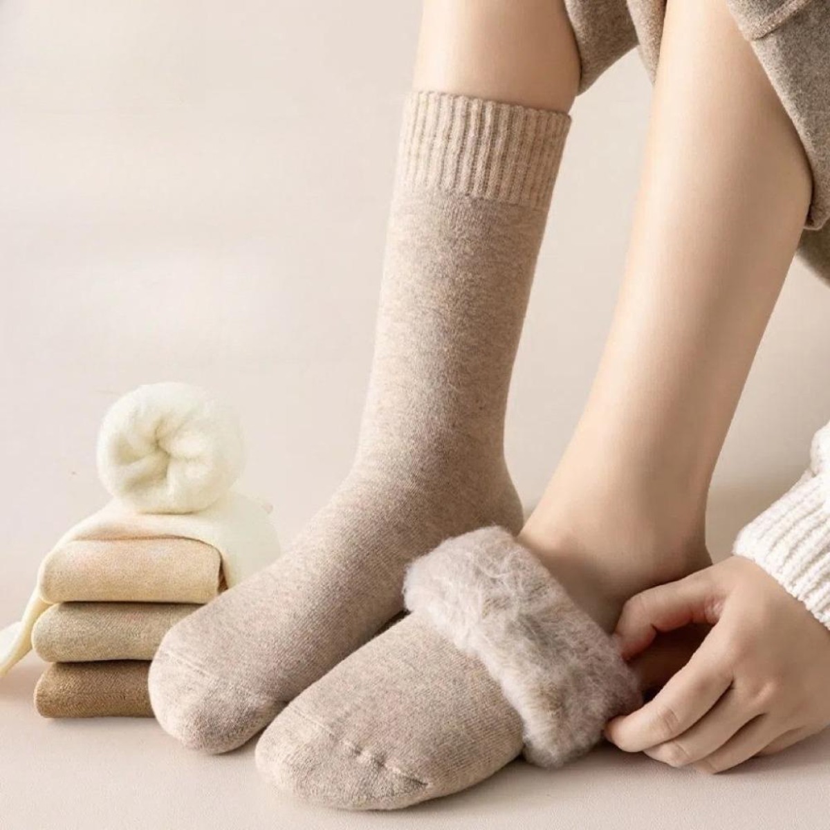 Thermal Sock Wool - 1 par de calcetines térmicos cálidos