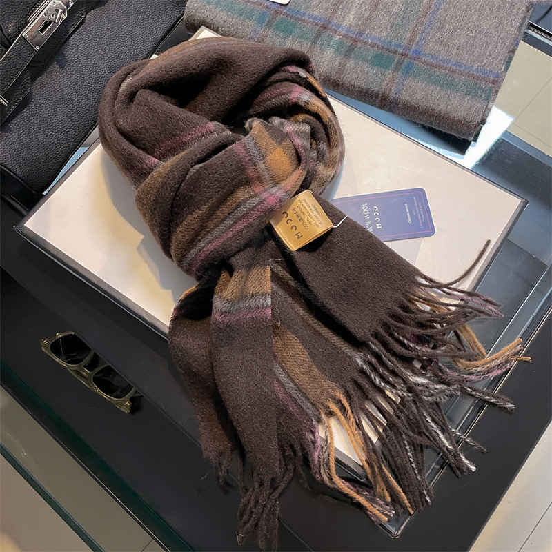 Wool Scarf Men - Bufanda de lana 100% pura de