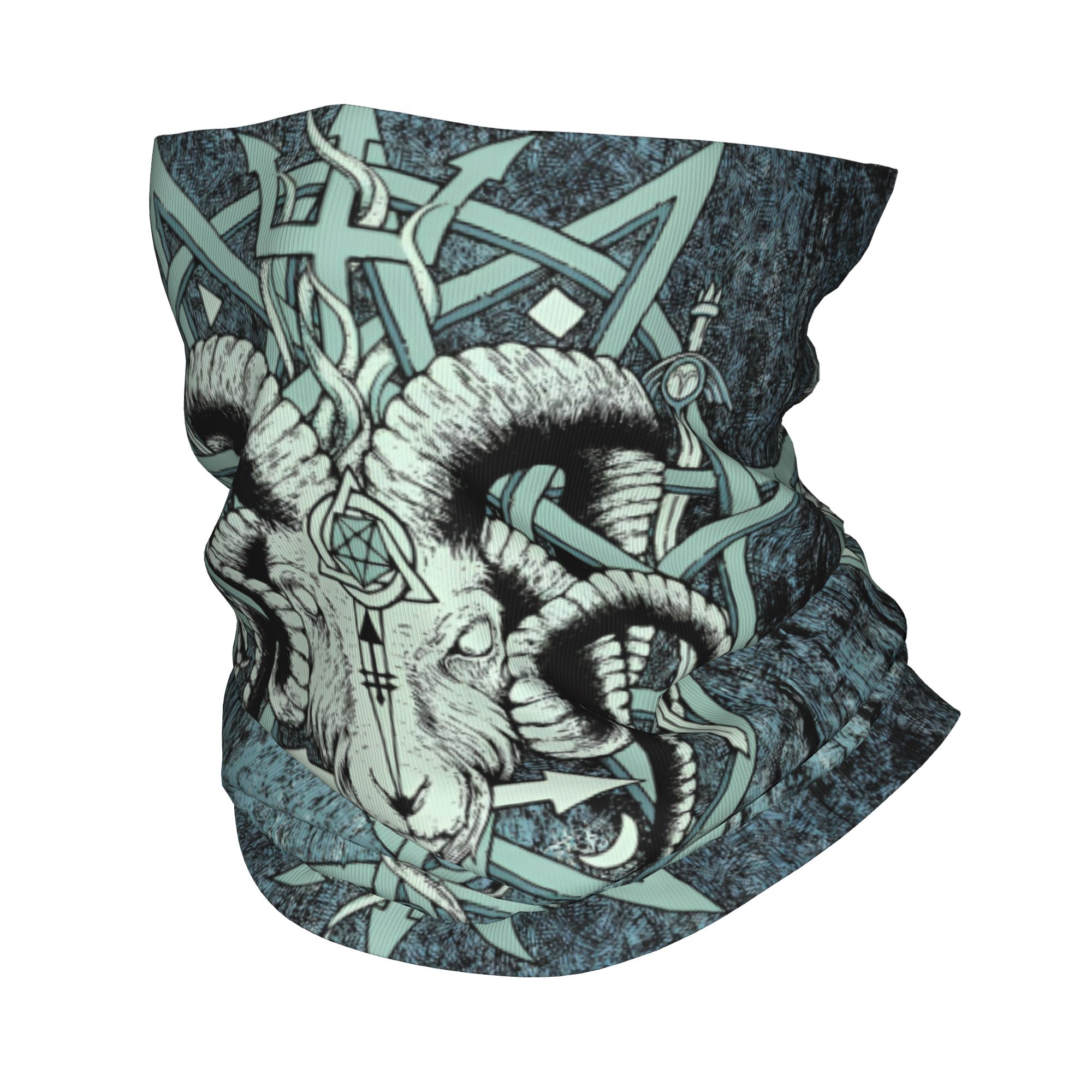 Neck Gaiter Fleece - Personalizado The Sabbatic Goat Baphomet satánico