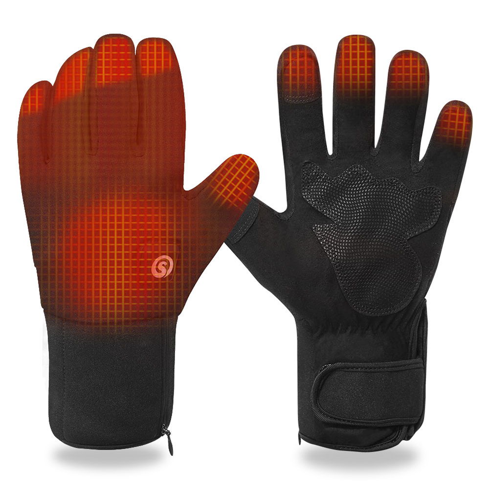 Touch Screen Gloves - Guantes calefactados eléctricos con batería, calentador