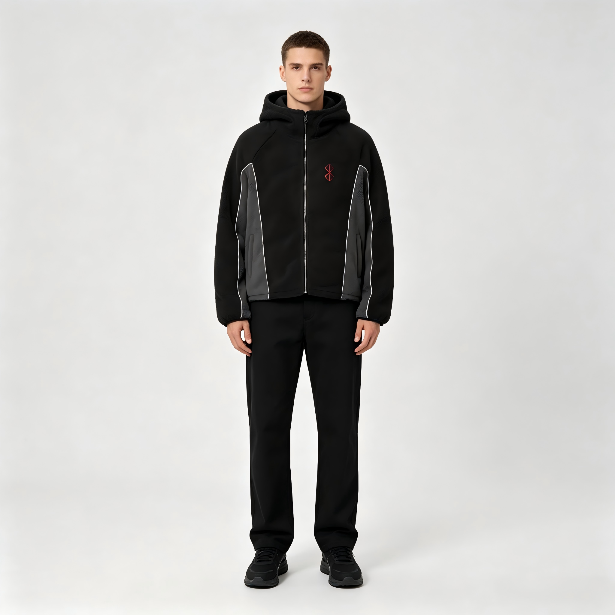 Sherpa Hoodie Fleece - Chaqueta con capucha unisex de forro