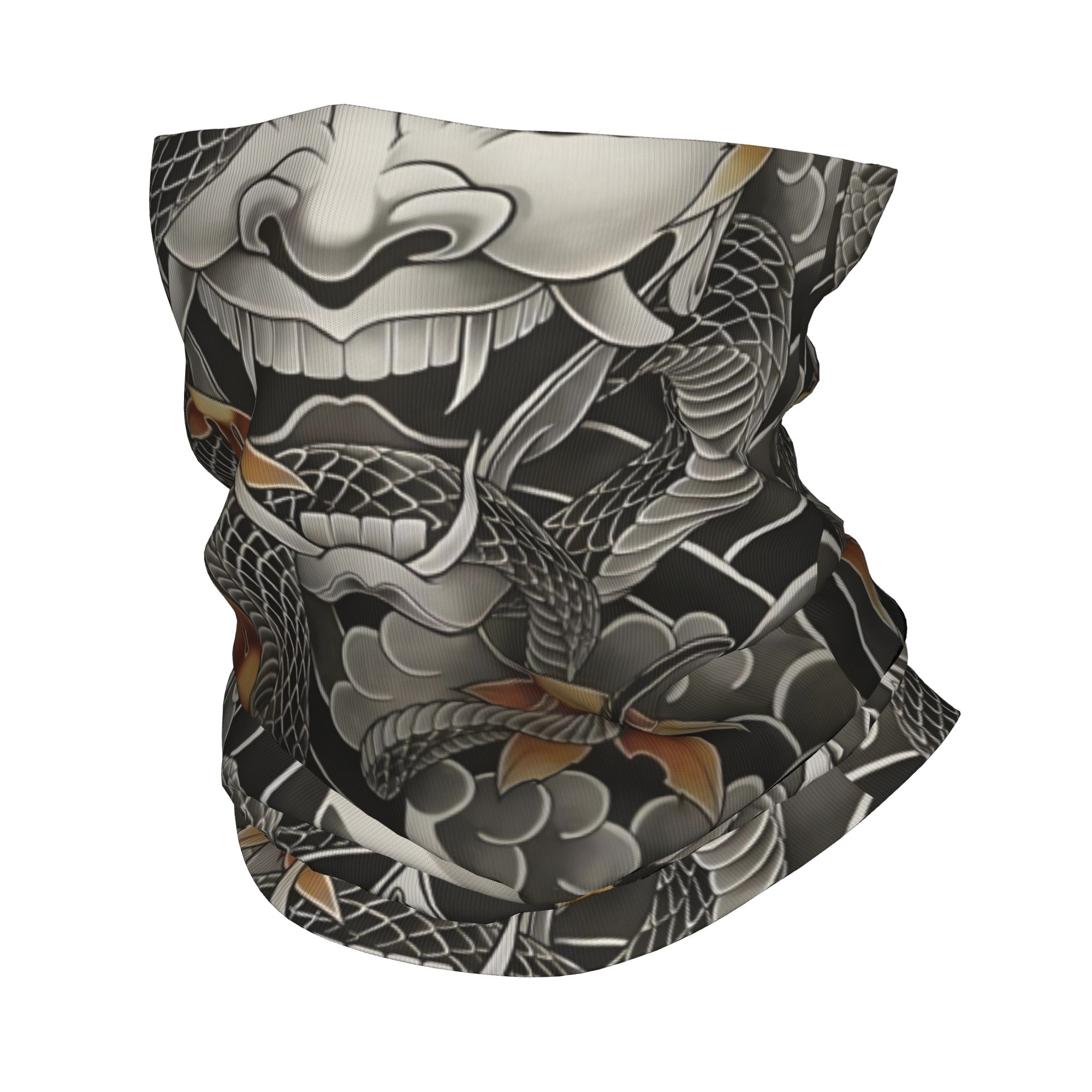 Neck Gaiter Fleece - Bandana personalizada Samurai Oni Demon, calentador