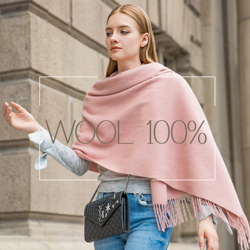 Shawl Wrap Winter - Bufanda de lana para invierno, chal