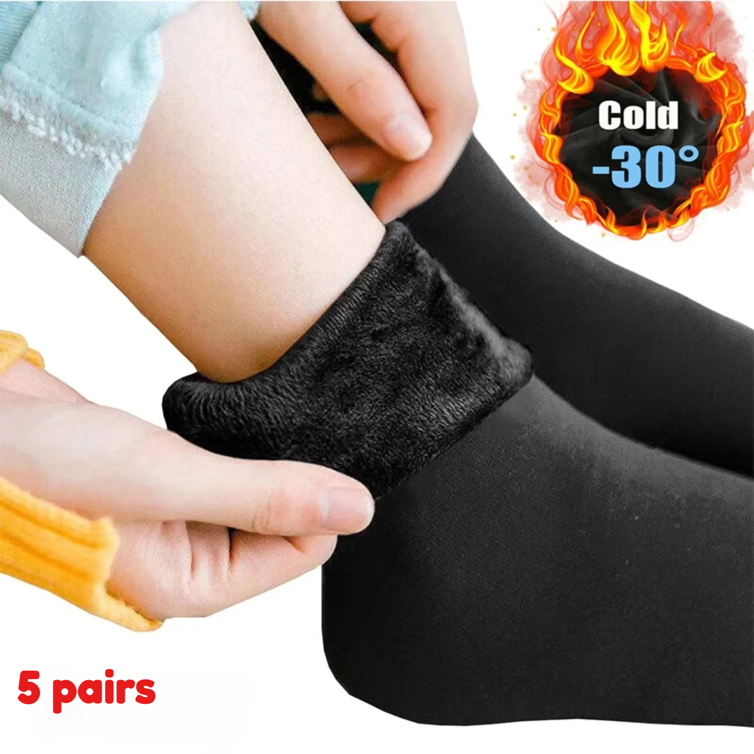 Thermal Sock Wool - 5 pares de calcetines cálidos de