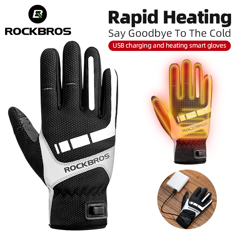 Touch Screen Gloves - ROCKBROS-guante de invierno con calefacción, guantes
