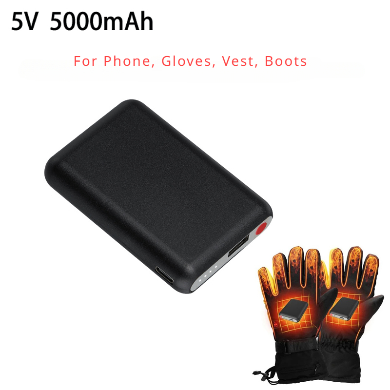 Heated Vest Battery - Guantes calefactables de 5V y 5000mAh,