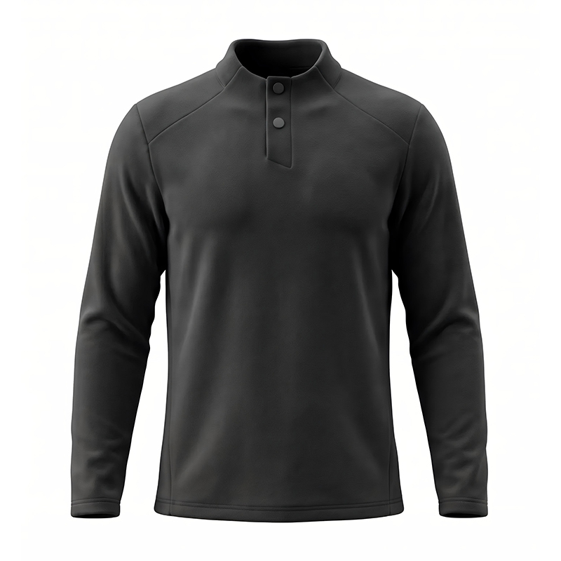 Flannel Shirt Lined - Camisa Henley de Manga Larga para