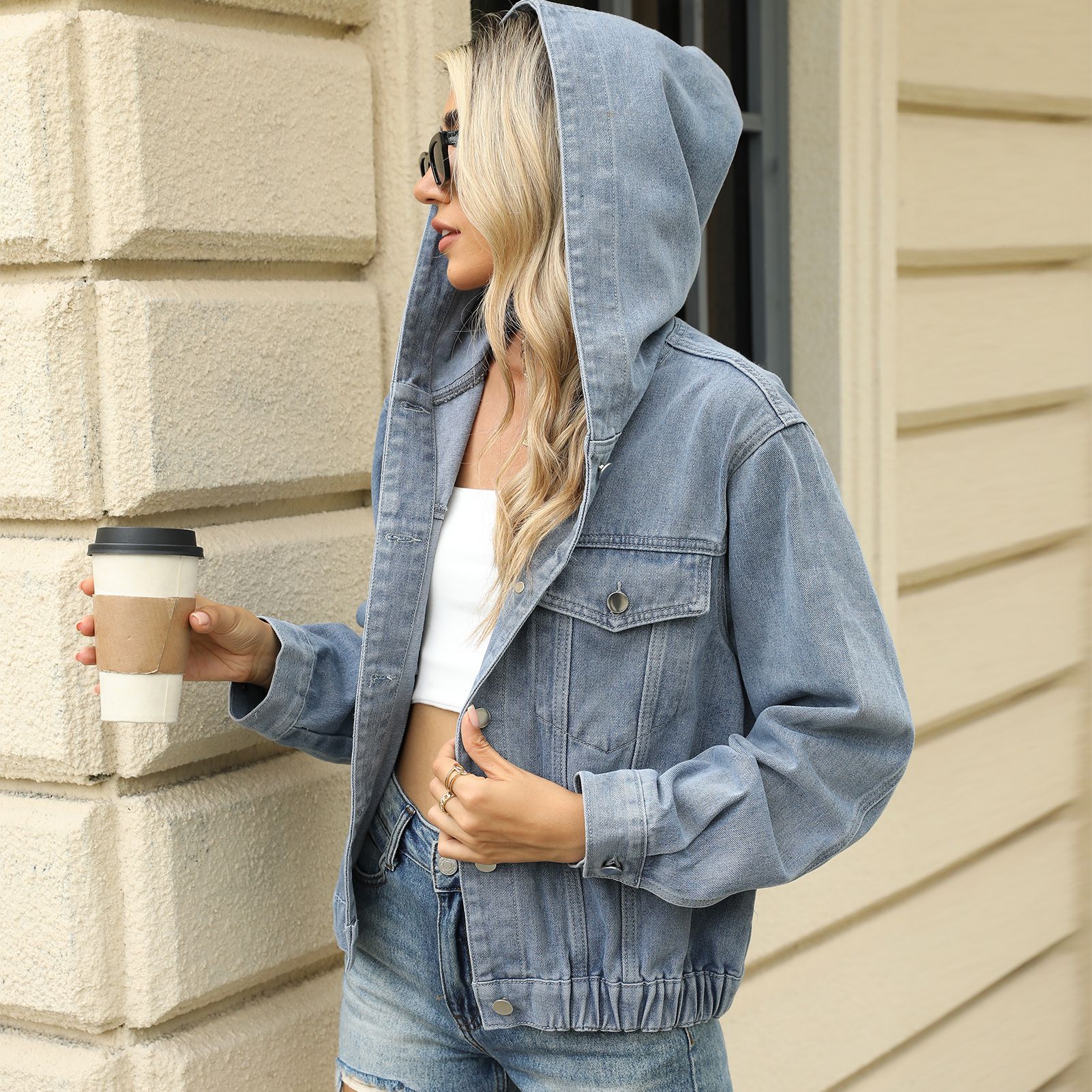 Down Jacket Packable - Chaqueta vaquera para mujer, Abrigo con