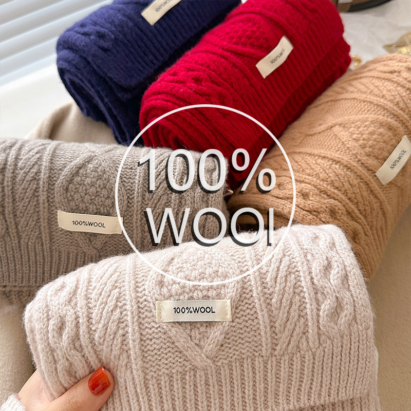 Wool Scarf Men - Bufanda de lana de 100% de