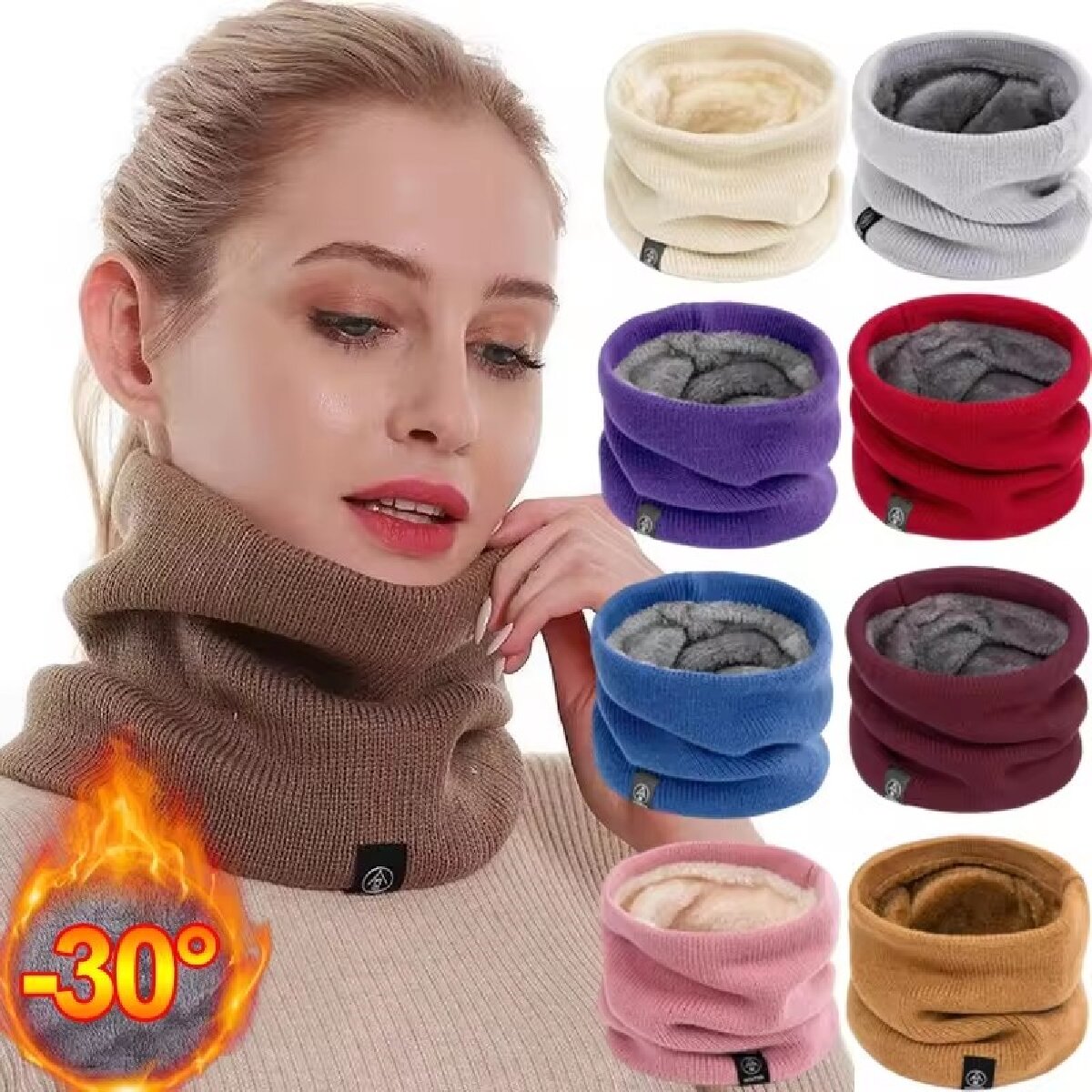 Winter Headband Fleece - Sólido invierno silenciador de felpa tejido