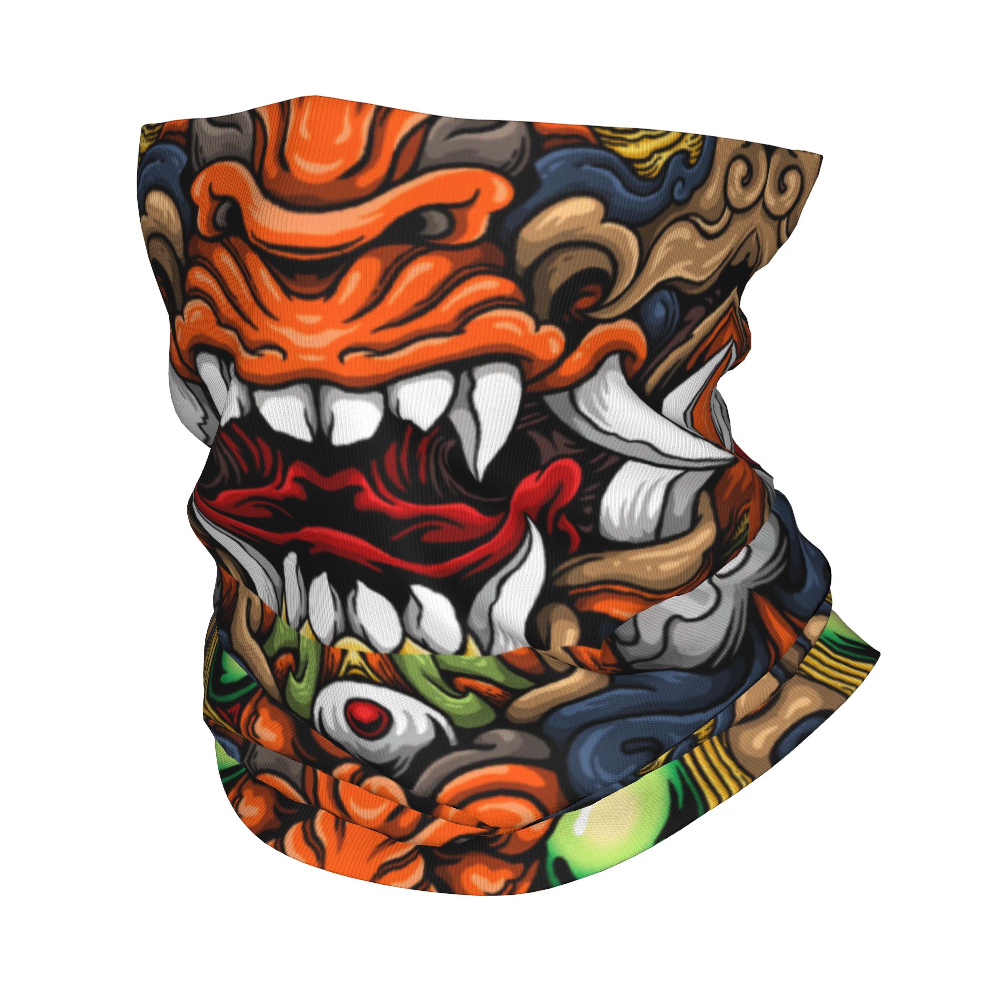 Neck Gaiter Fleece - Personalizado Samurai Demon Oni invierno diadema