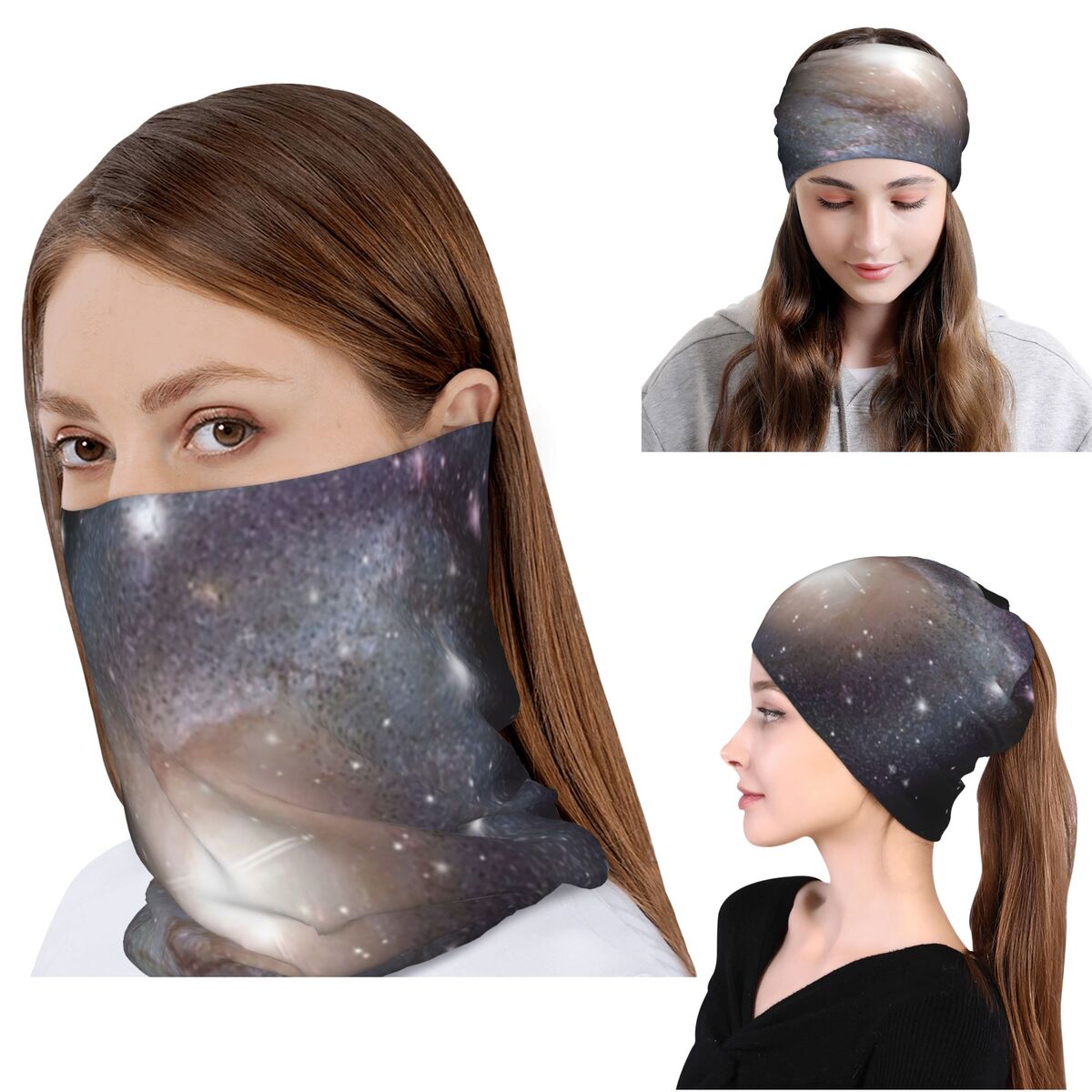 Knit Beanie Hat Warm - Cloak Galaxy Universe Planets Bandana, pañuelo