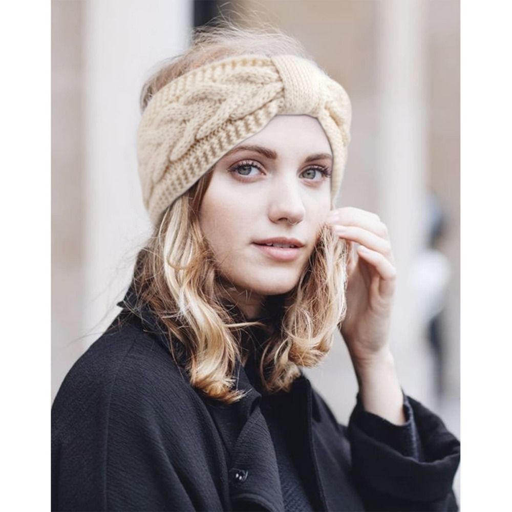 Winter Headband Fleece - Diademas tejidas de invierno para mujer,