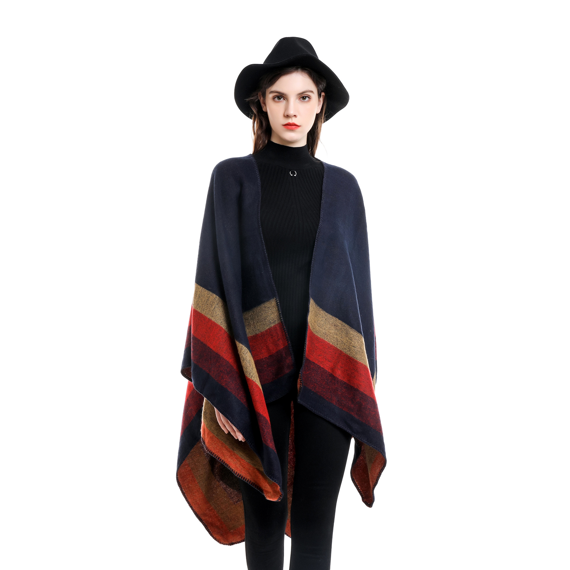 Ponchos y capas a cuadros cáli - Shawl Wrap Winter reseña y precio