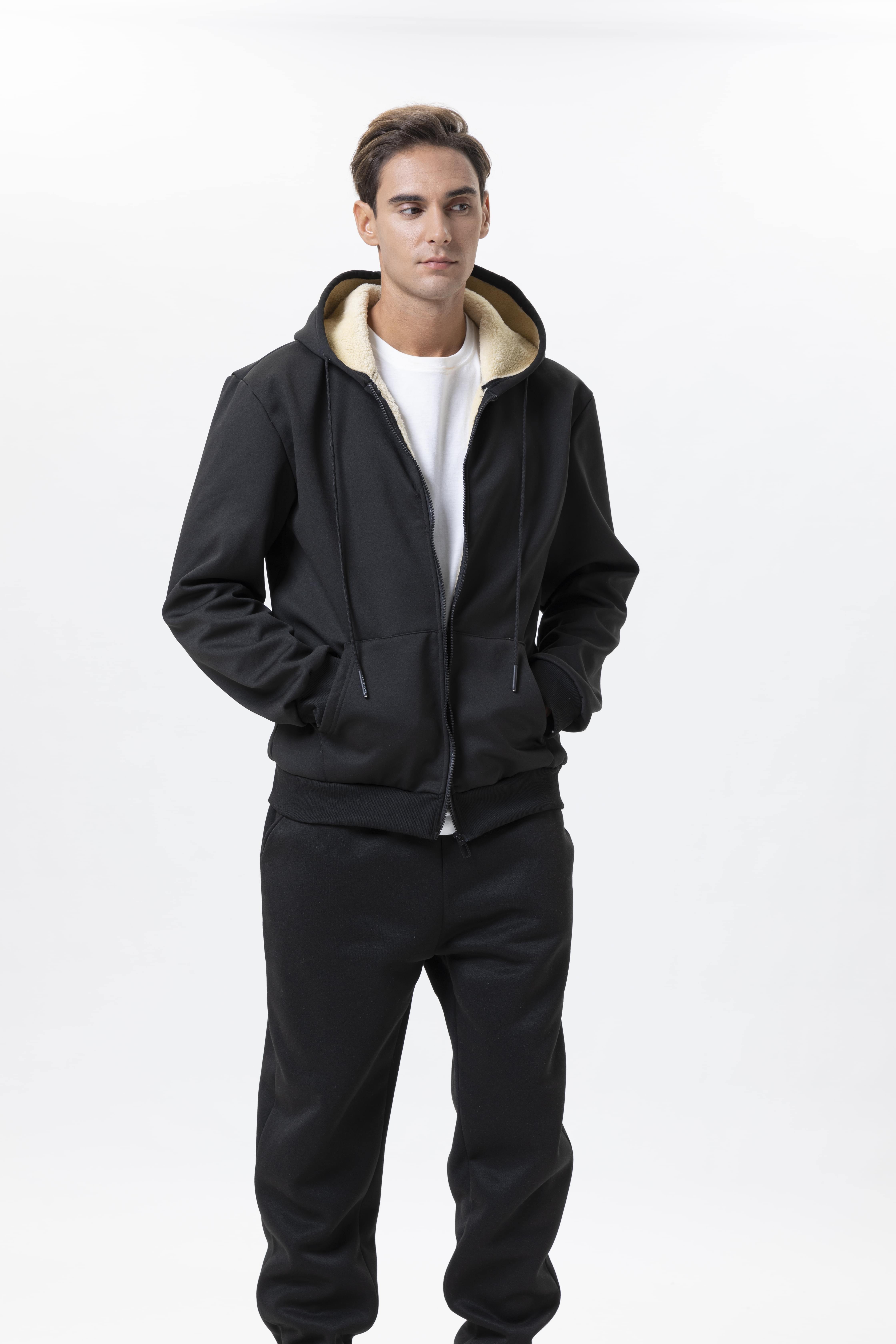 Conjunto de 2 Piezas para Homb - Sherpa Hoodie Fleece reseña y precio