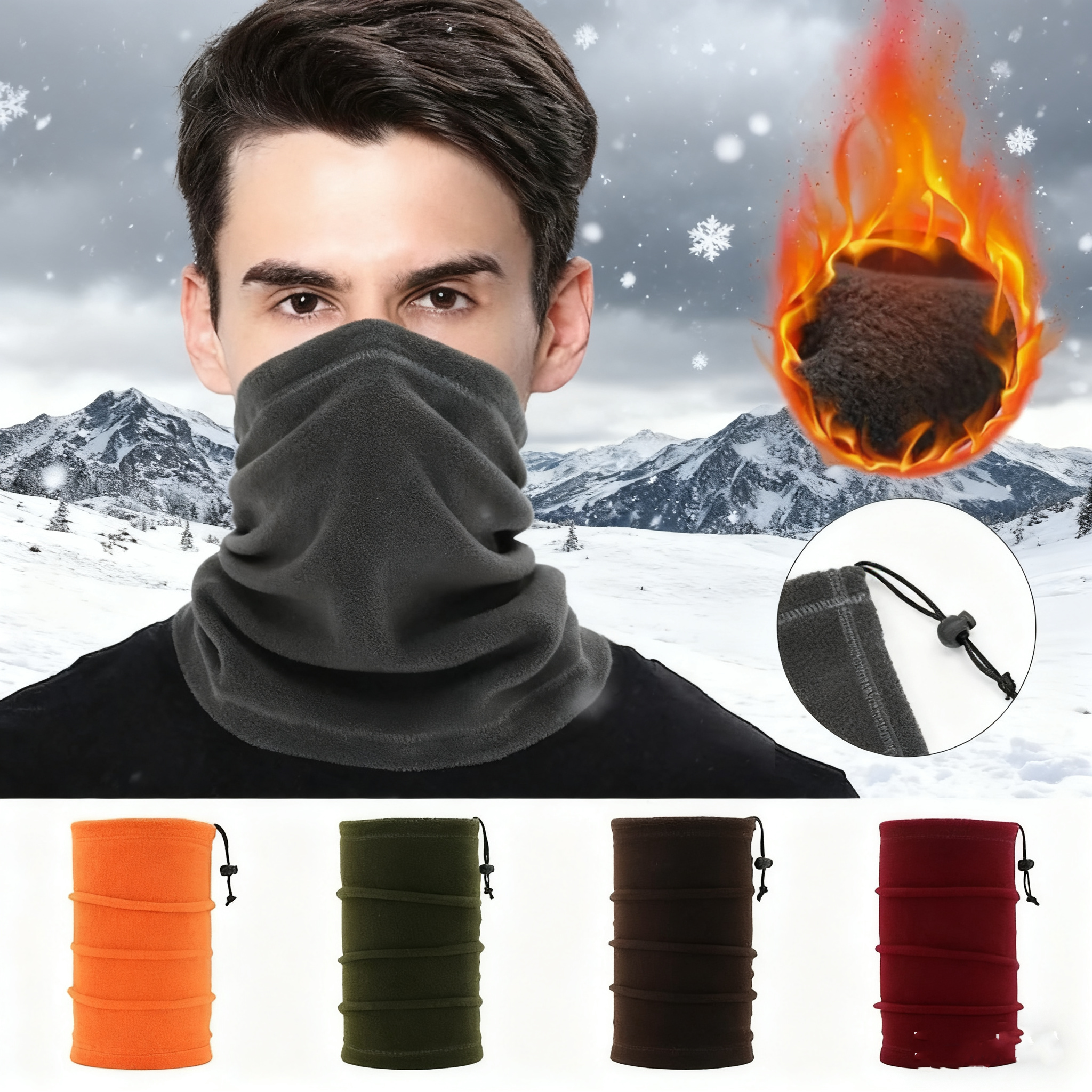 Pasamontañas de invierno, cáli - Neck Gaiter Fleece reseña y precio