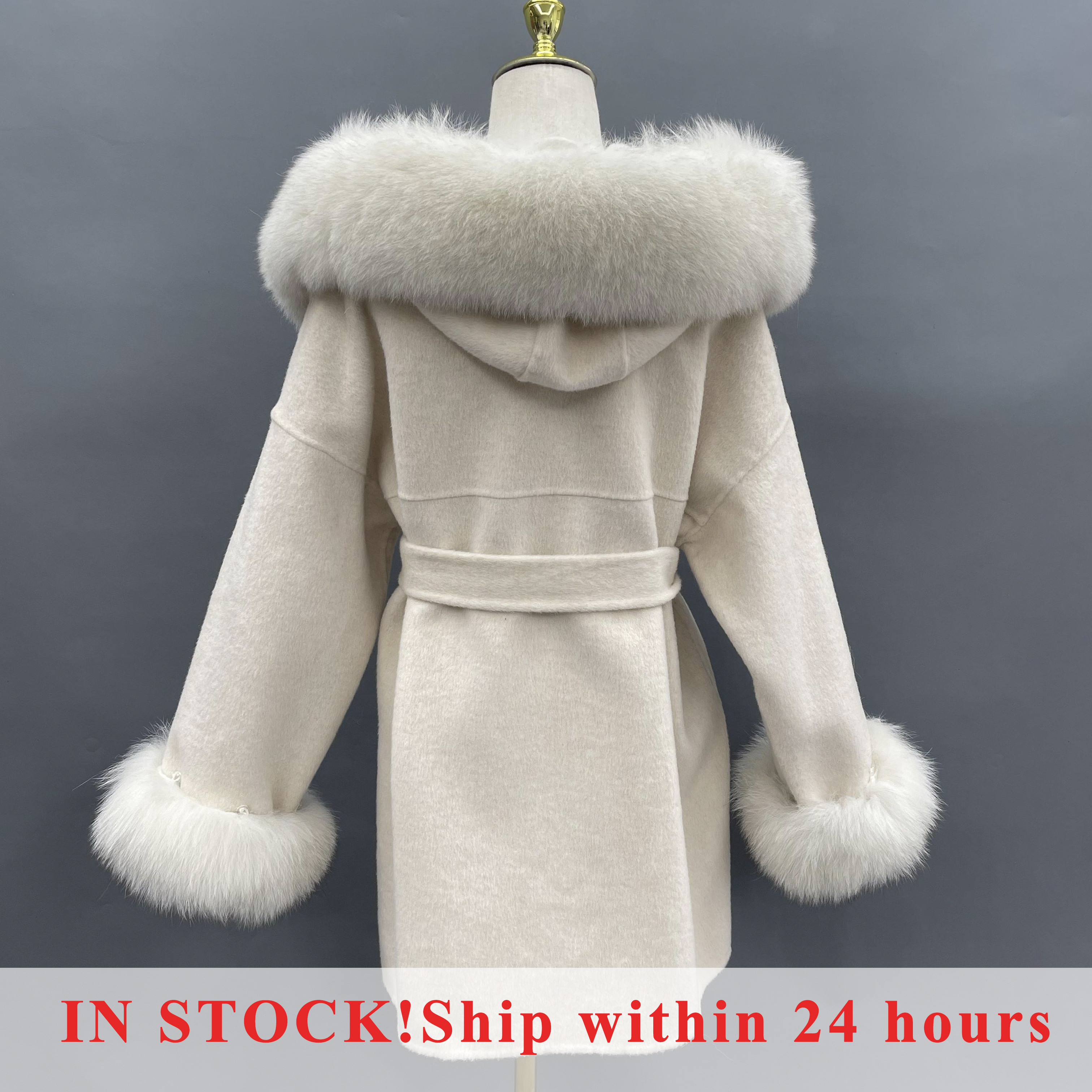 MISSJANEFUR-abrigo de lana con - Wool Coat Peacoat reseña y precio