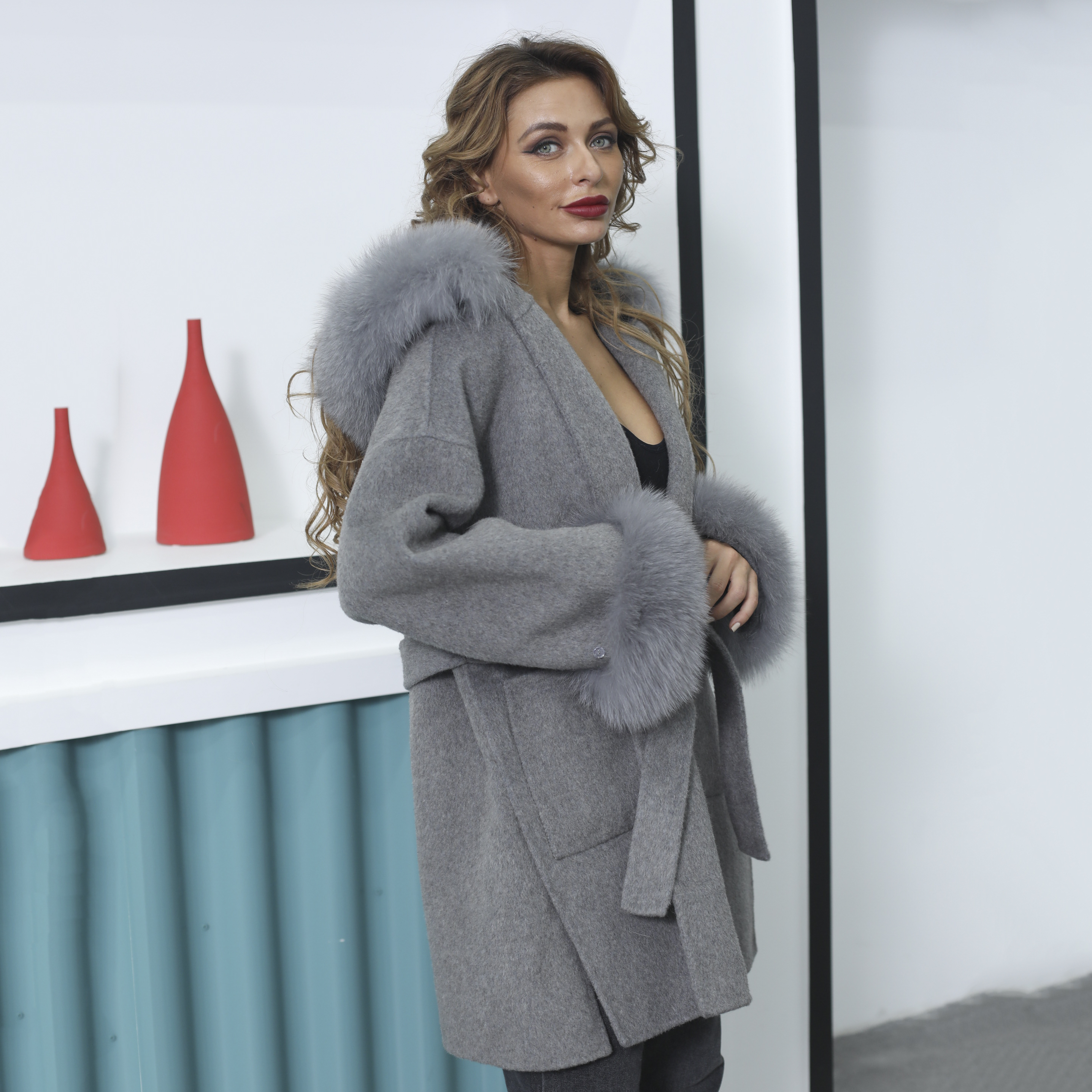 MISSJANEFUR-abrigo de lana con - Wool Coat Peacoat reseña y precio