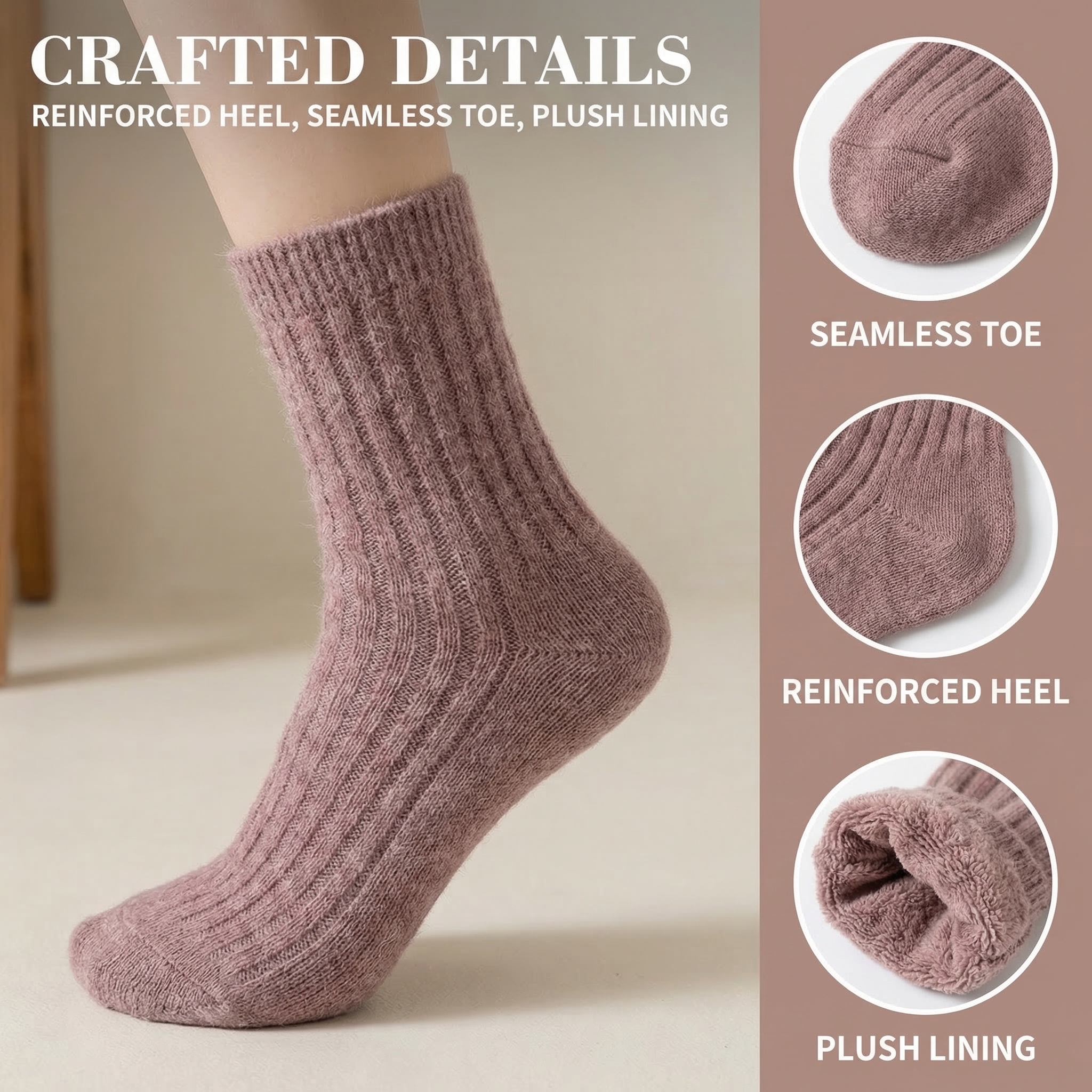 Calcetines de lana para mujer, - Thermal Sock Wool reseña y precio