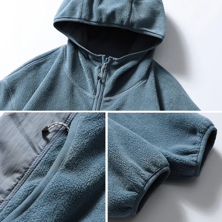 Sudadera con capucha para homb - Sherpa Hoodie Fleece reseña y precio