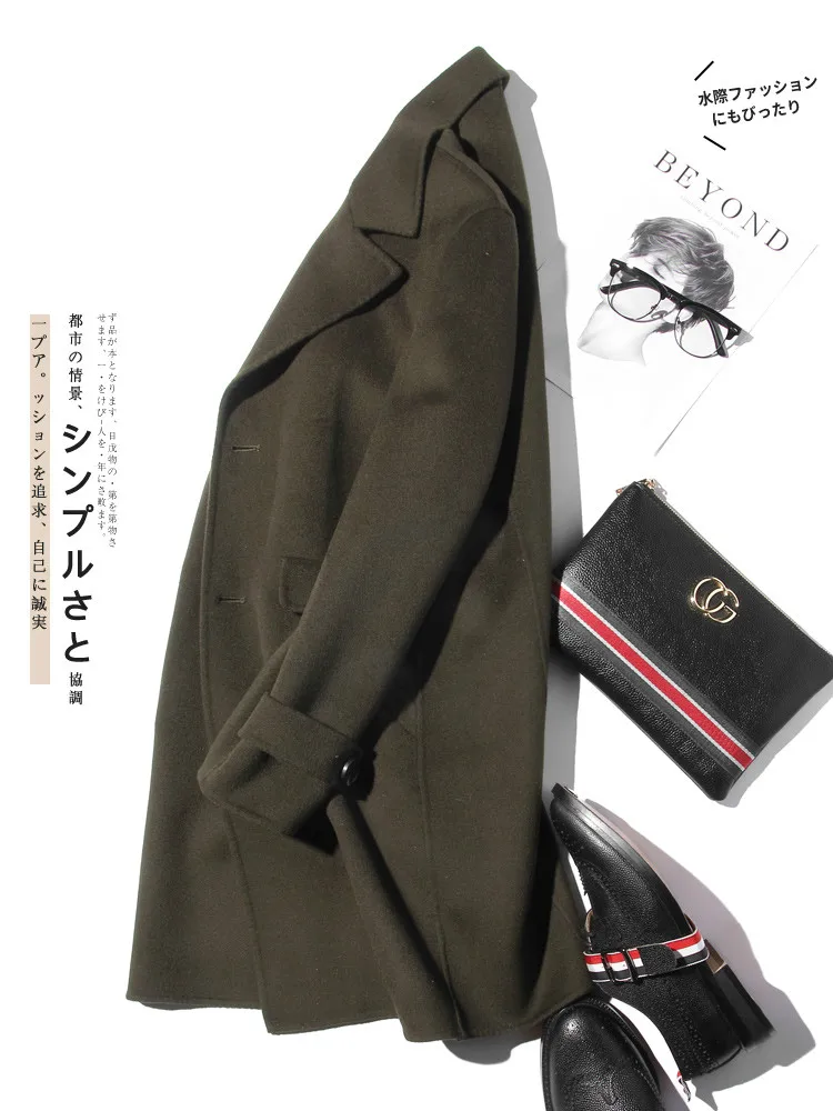 AYUNSUE 100% abrigo de lana pa - Wool Coat Peacoat reseña y precio