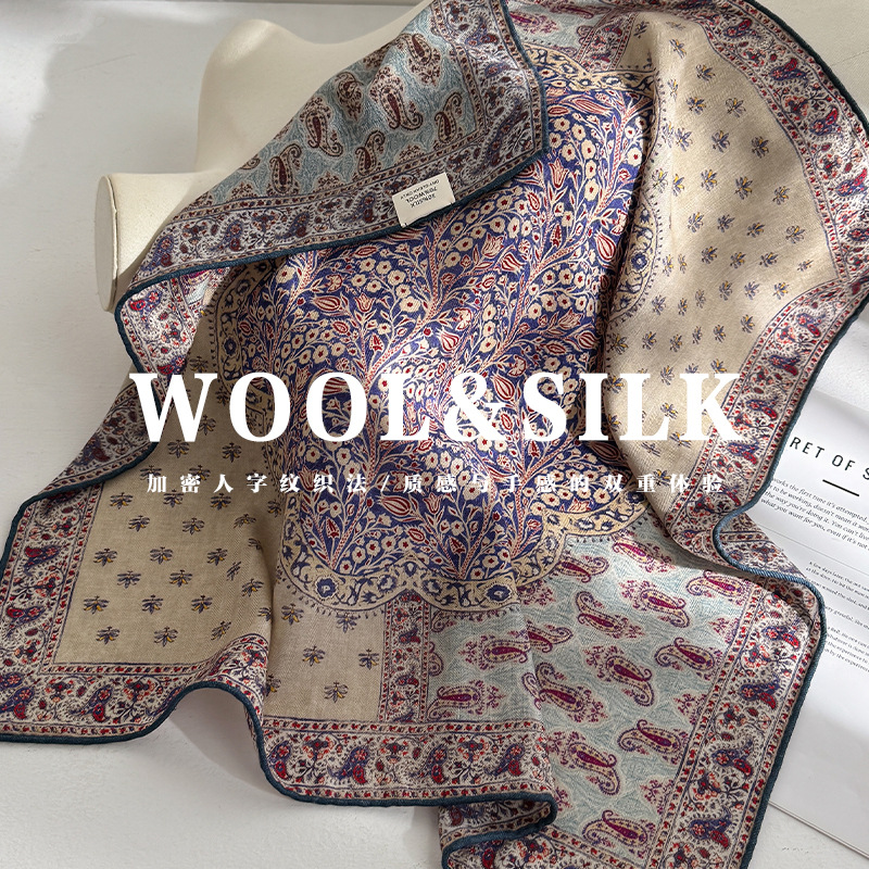 70% lana 30% bufanda de seda a - Wool Scarf Men reseña y precio