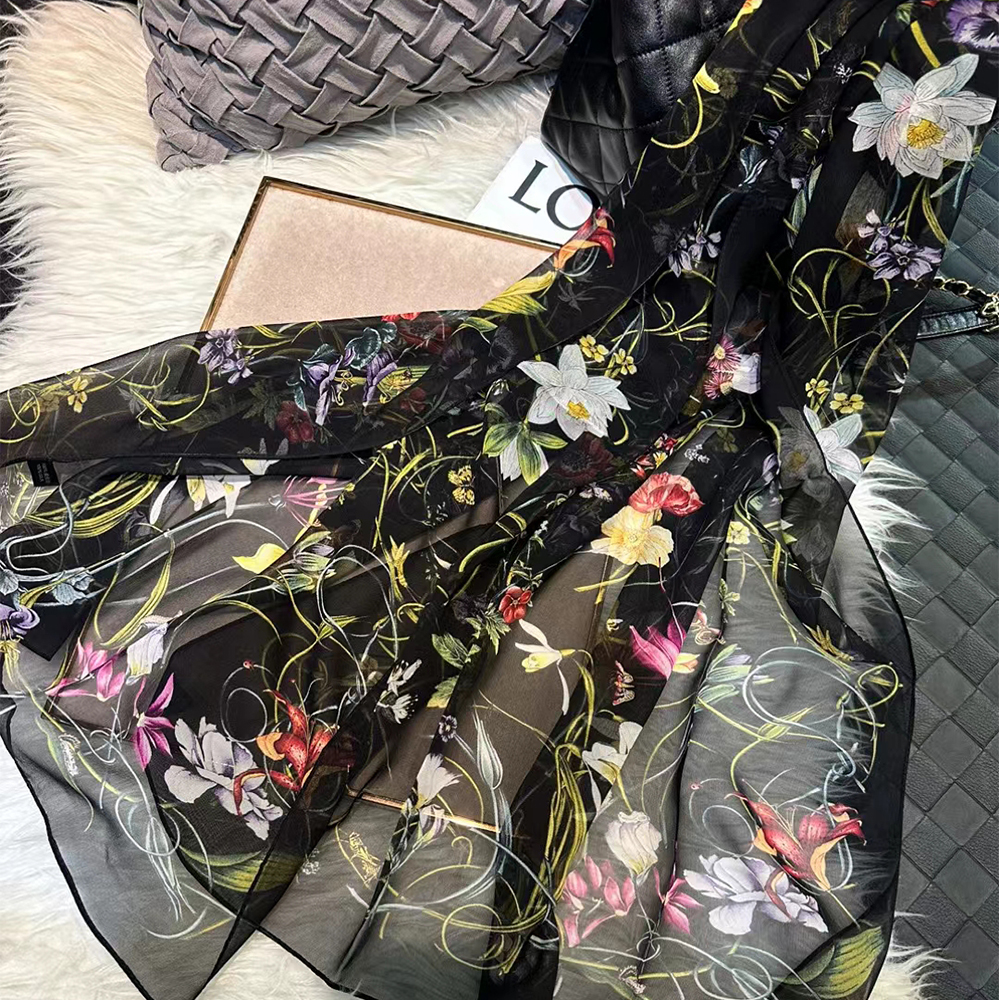 BYSIFA-bufanda larga de seda p - Shawl Wrap Winter reseña y precio