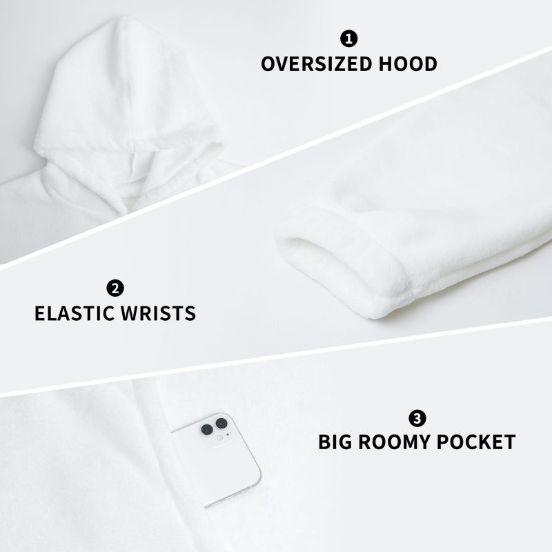 Manta con capucha con estampad - Sherpa Hoodie Fleece reseña y precio
