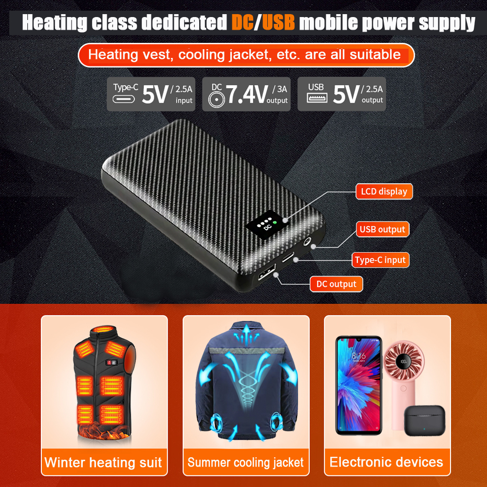 Ranwomen 30000/40000mAh Powerb - Heated Vest Battery reseña y precio