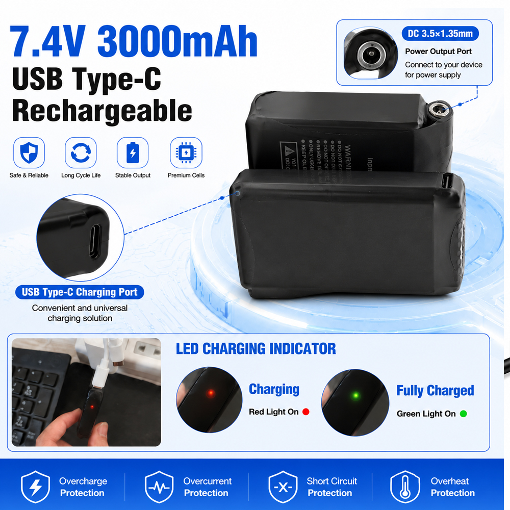 Batería de iones de litio de 7 - Heated Vest Battery reseña y precio