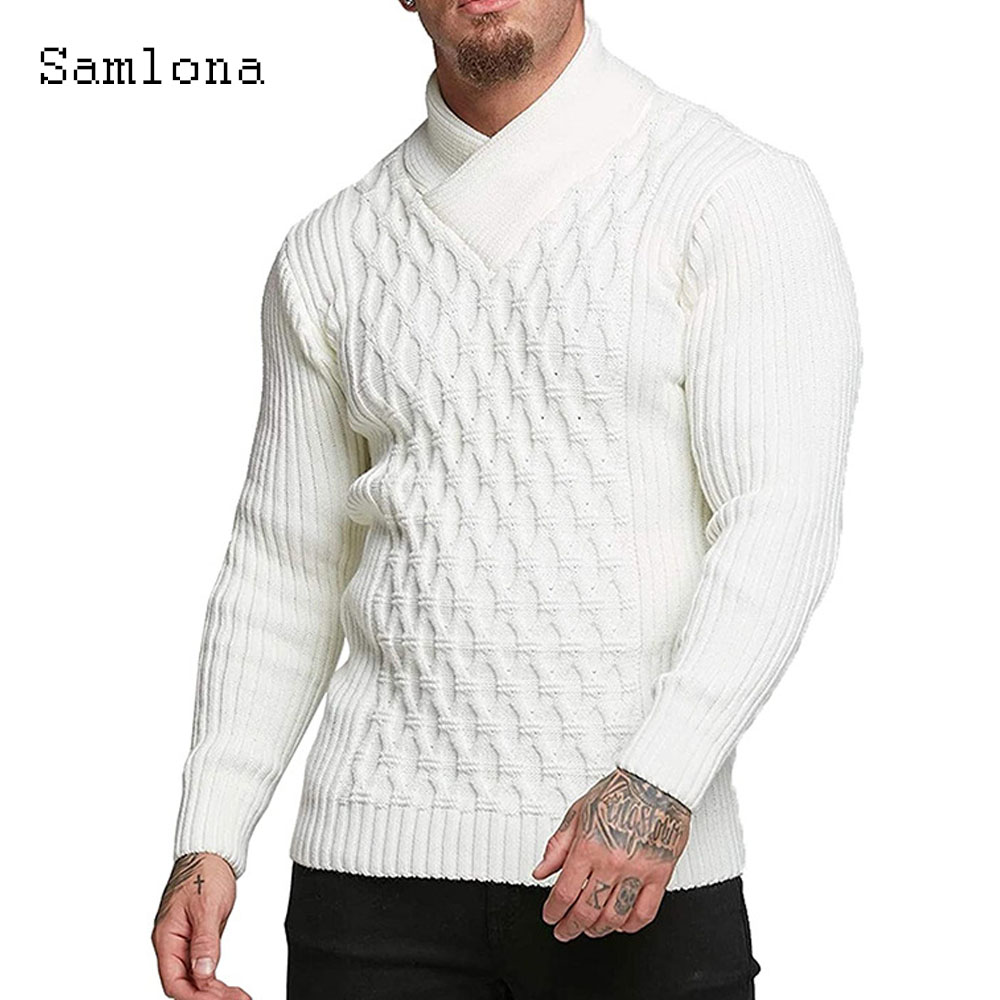 Samlona, otoño, nuevos suétere - Wool Scarf Men reseña y precio