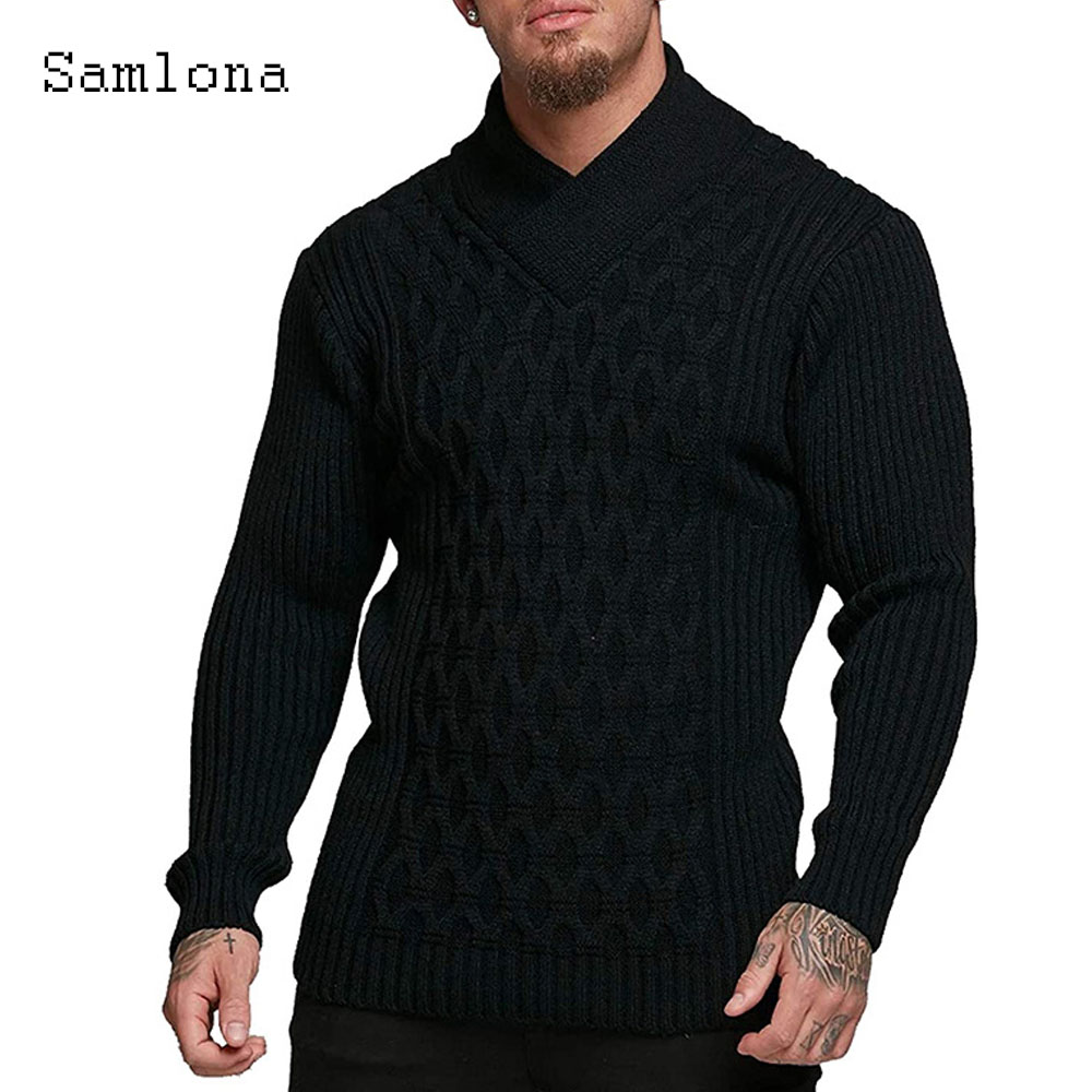 Samlona, otoño, nuevos suétere - Wool Scarf Men reseña y precio