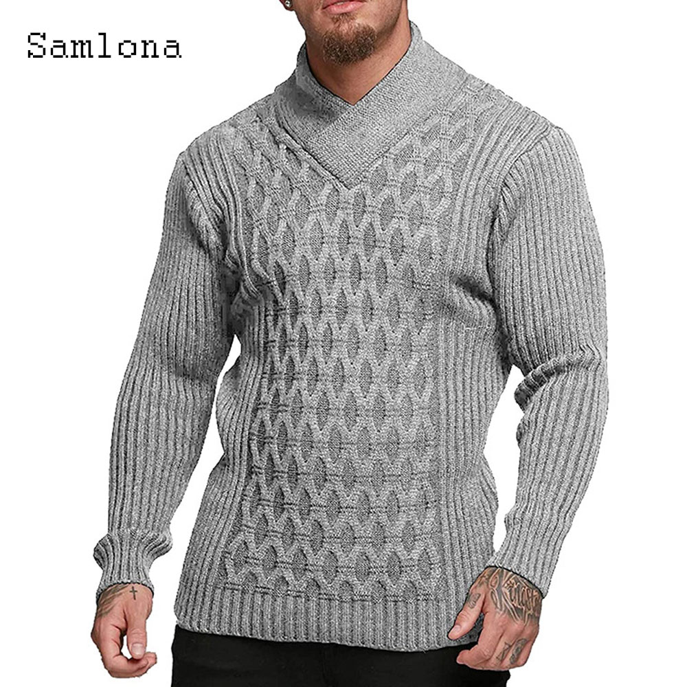 Samlona, otoño, nuevos suétere - Wool Scarf Men reseña y precio
