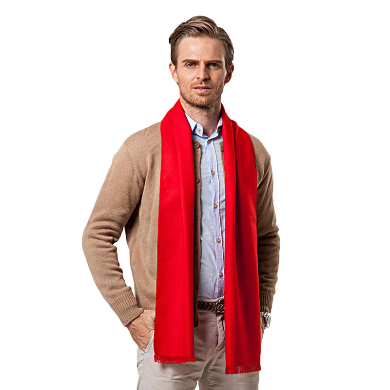 Moda invierno Color sólido hom - Wool Scarf Men reseña y precio