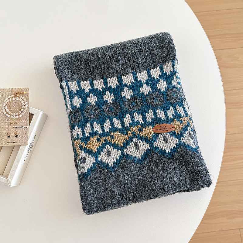 Bufanda de punto jacquard para - Wool Scarf Men reseña y precio