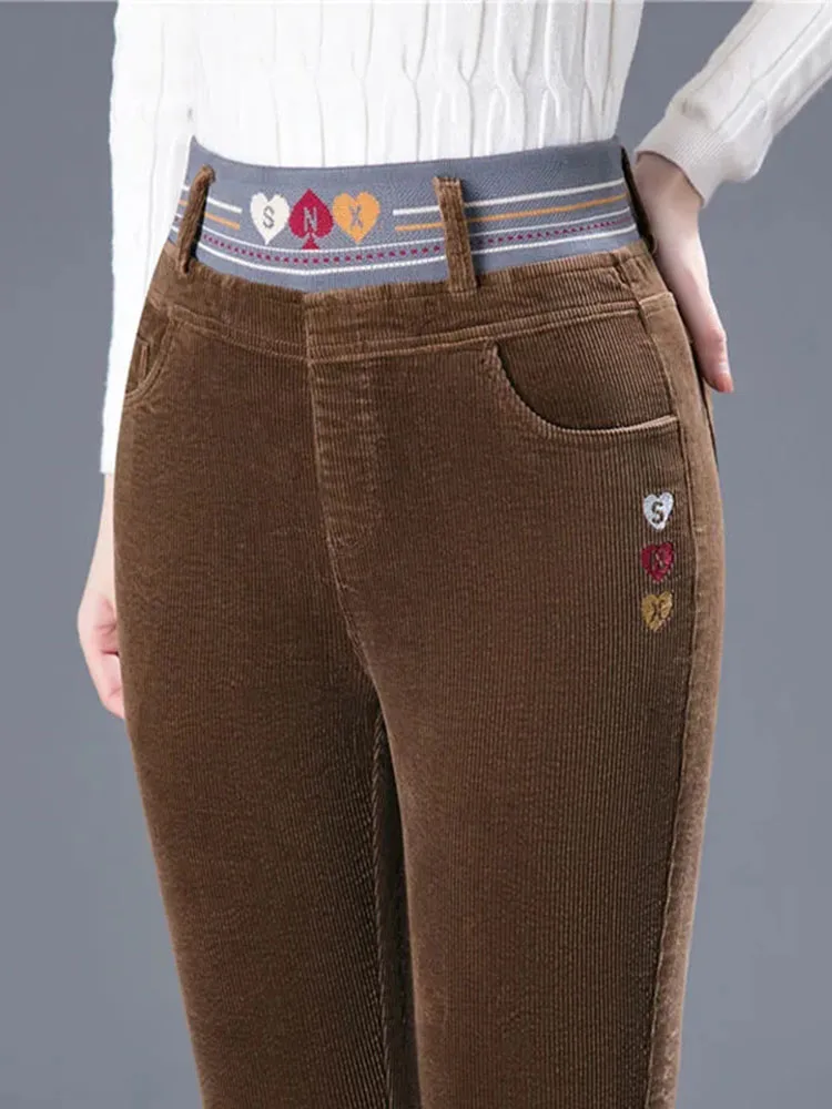 Pantalones de tubo forrados de - Corduroy Pant Warm reseña y precio