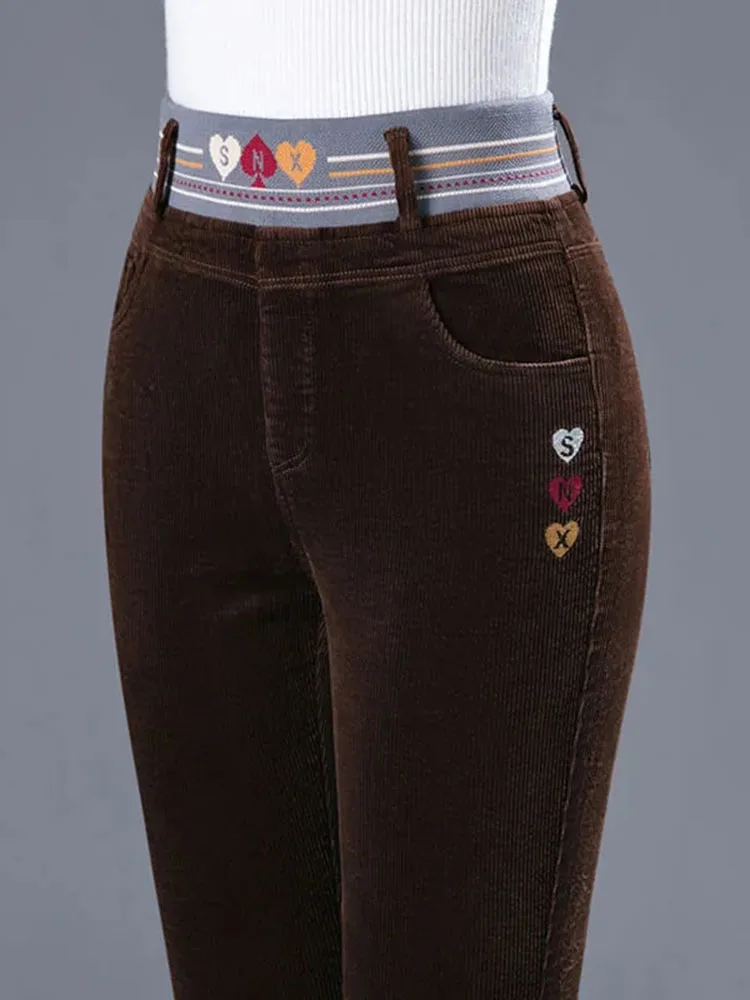 Pantalones de tubo forrados de - Corduroy Pant Warm reseña y precio
