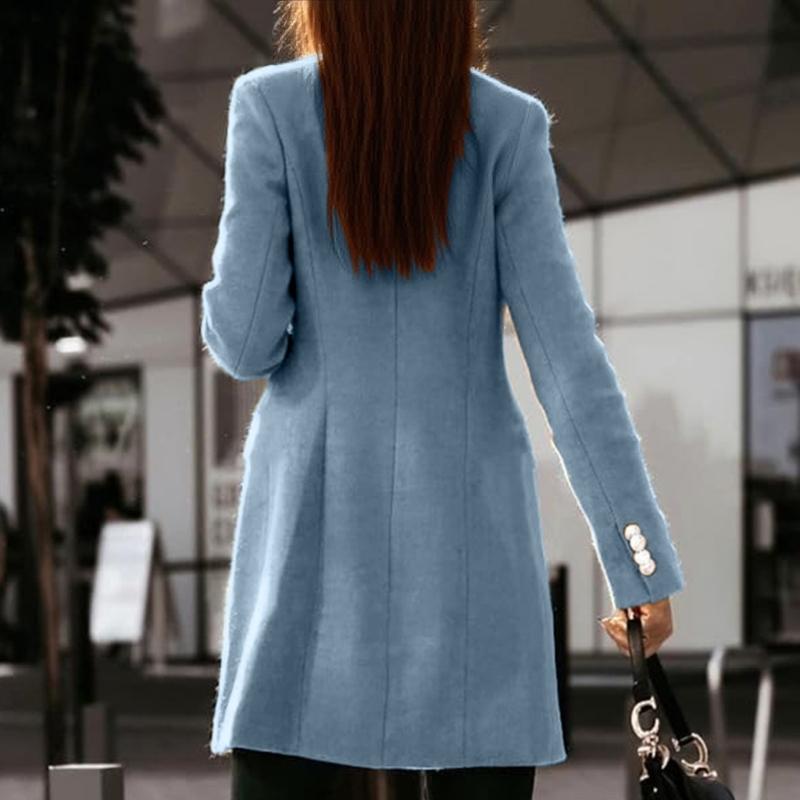 Abrigos lana para mujer Otoño  - Wool Coat Peacoat reseña y precio