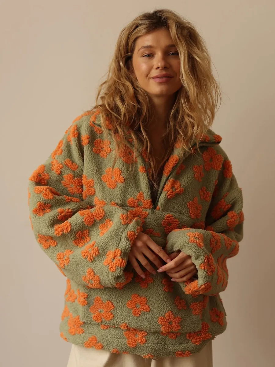 Otoño Invierno mujer Sherpa Fl - Sherpa Hoodie Fleece reseña y precio