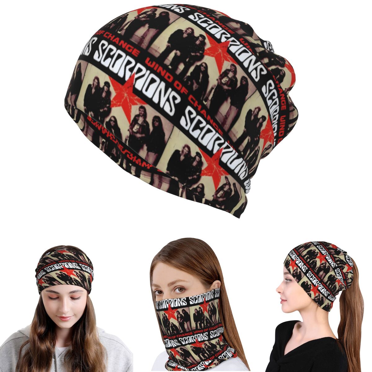 Scorpions Band Rock Bandana -  - Knit Beanie Hat Warm reseña y precio